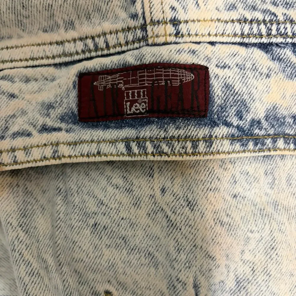Vintage Lee Air Gear Jeans 30x34 Acid Wash Cargo Pleated 80s NWT Deadstock Rare